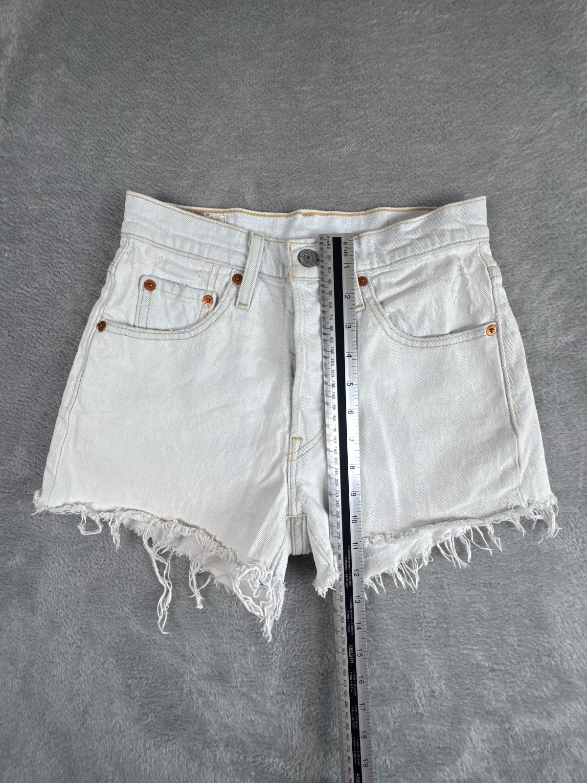 Levi's Premium Capital E 501 Light Denim Cutoff Shorts W24