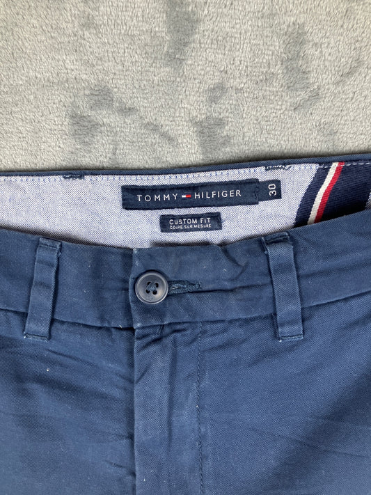 Tommy Hilfiger Navy Blue Custom Fit Vintage Shorts Size 30