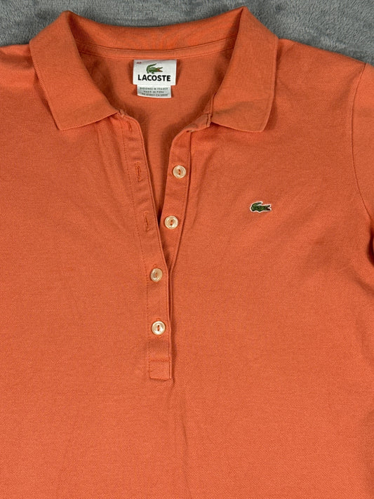 Retro Vintage Lacoste Orange Polo Shirt Women's Size 12