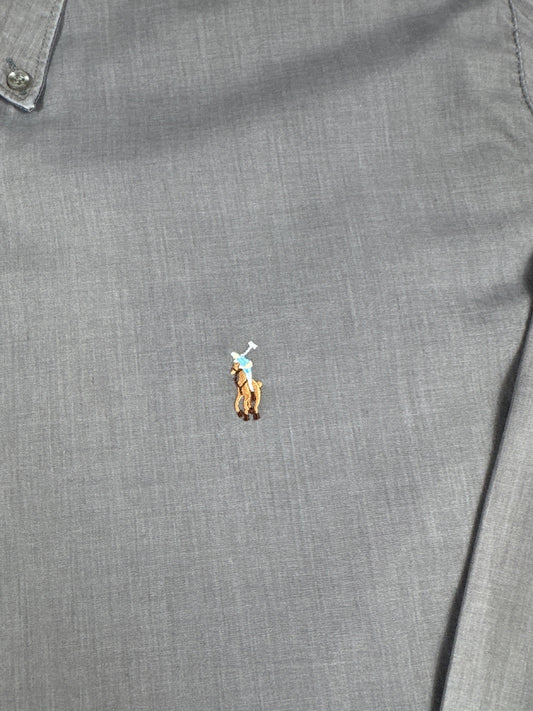 Polo by Ralph Lauren Grey Button-Down Shirt Size L