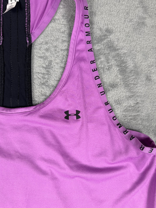 Under Armour Purple Racerback HeatGear Tank Top Medium