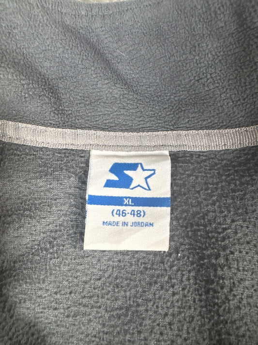 Men's Star Black Polyester Full Zip Fleece Jacket XL