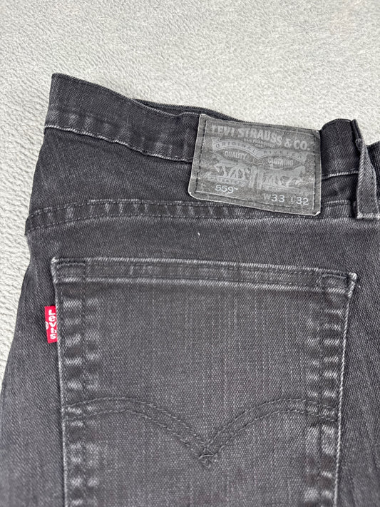 Levi's 559 Black Denim Jeans W33 L32