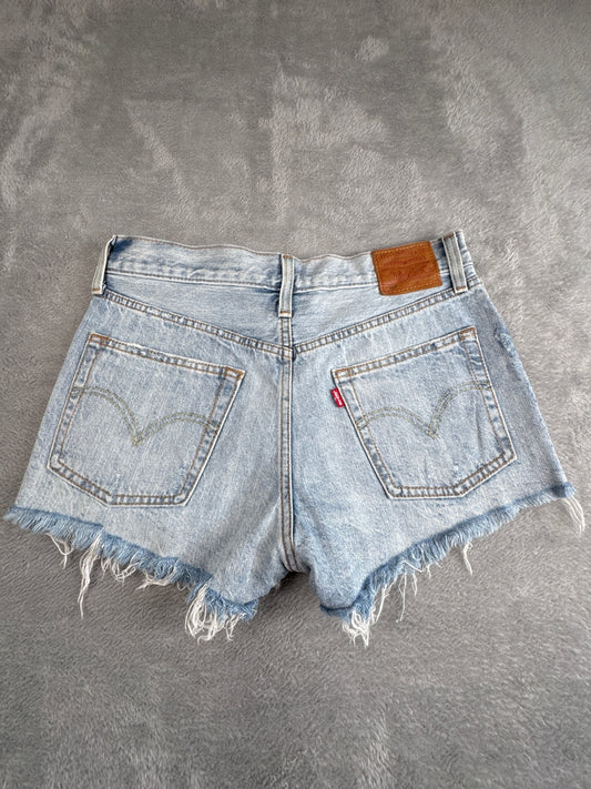 Levi's Premium Capital E 501 Light Blue Denim Shorts W27