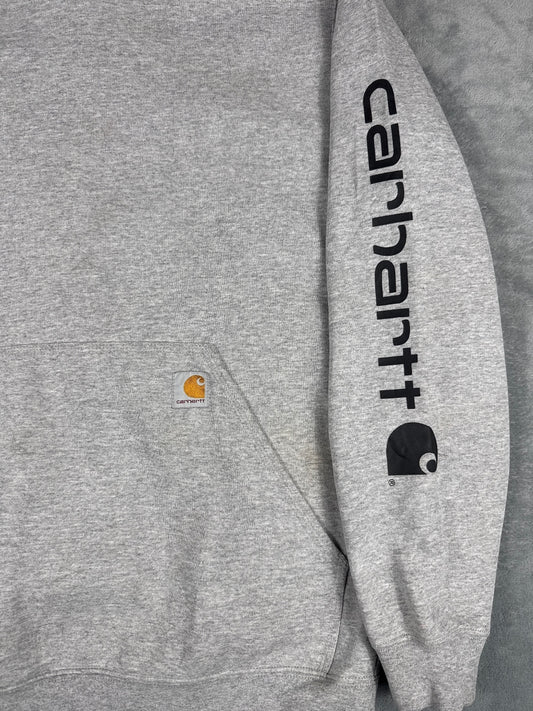 Carhartt Medium Grey Loose Fit Hoodie Sweatshirt Made in MX
