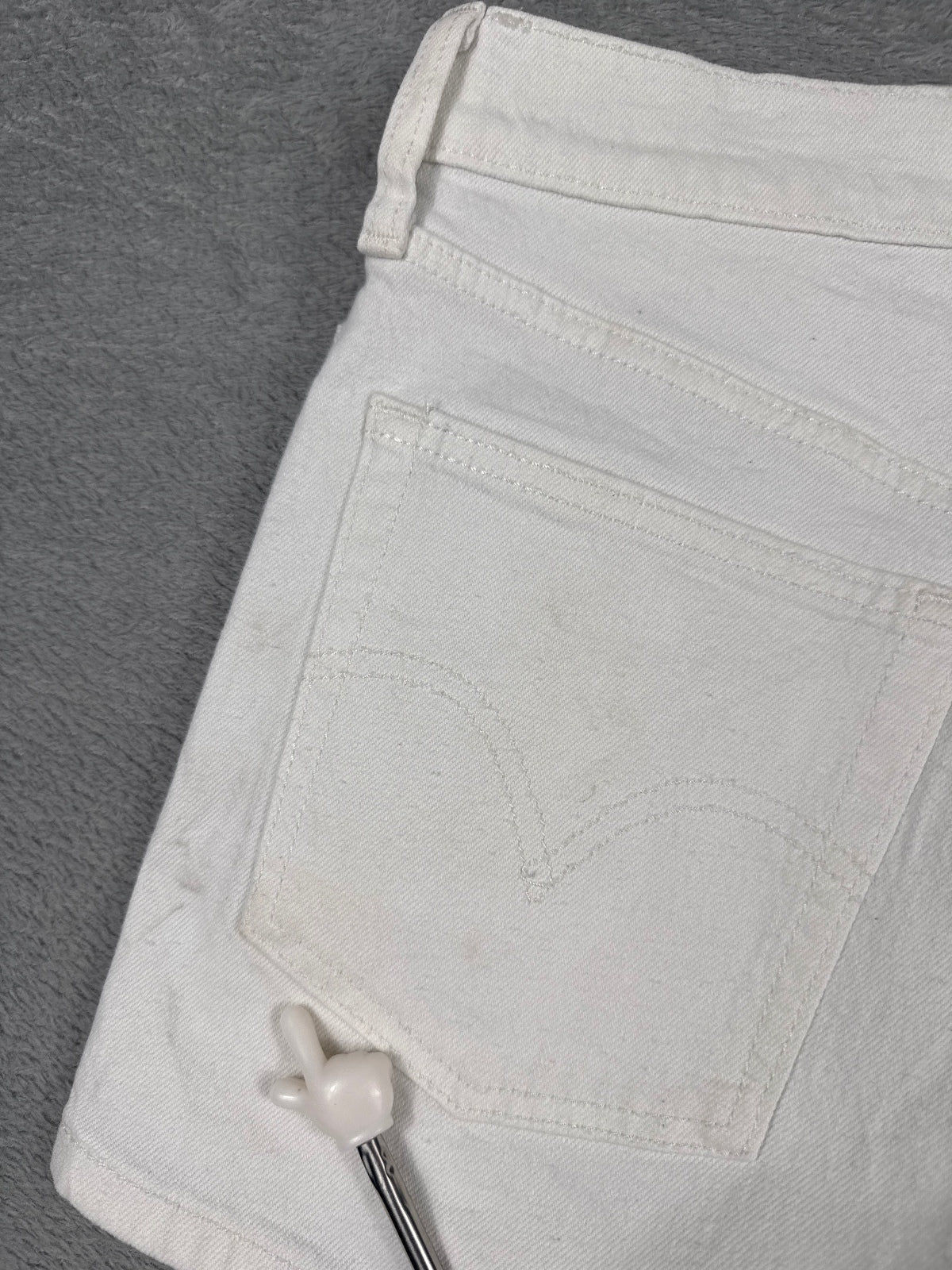 Levi's Premium 501 White Denim Shorts W27