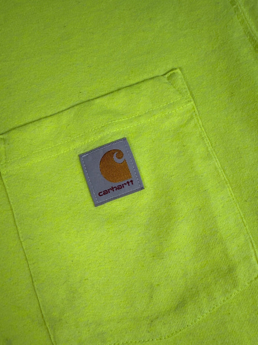 Carhartt Loose Fit Neon Yellow T-Shirt Size Large
