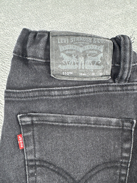 Levi's 510 Adjustable Waist Skinny Black Jeans W28 L30