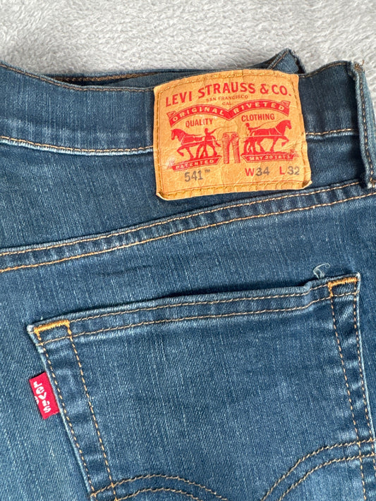 Levi's 541 Athletic Fit Blue Denim Jeans W34 L32
