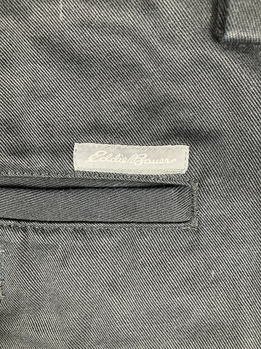 Eddie Bauer Men's Wrinkle Free Relaxed Fit Black Pants 34x30