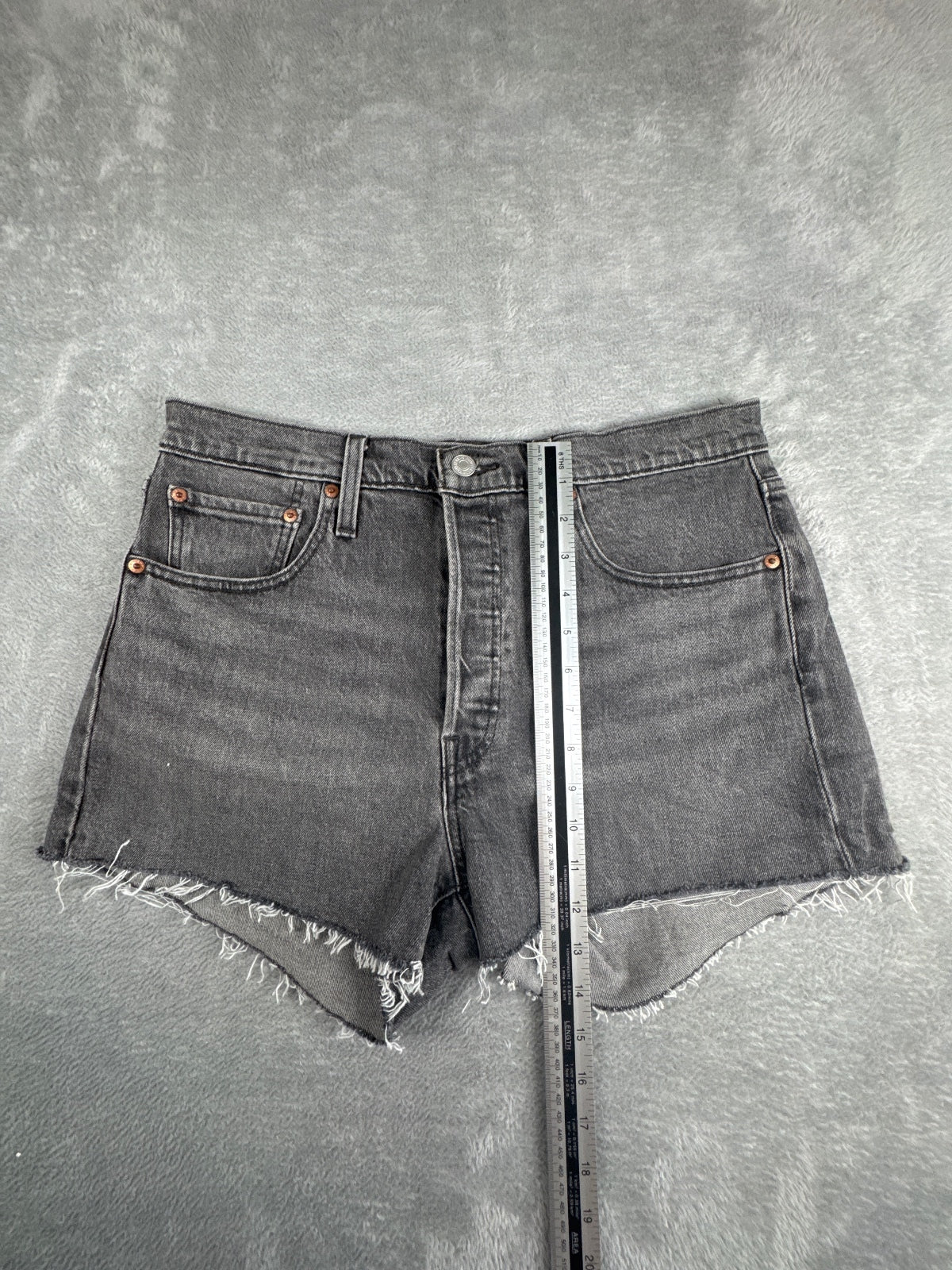 Levi's 501 Grey Denim Cutoff Shorts W31