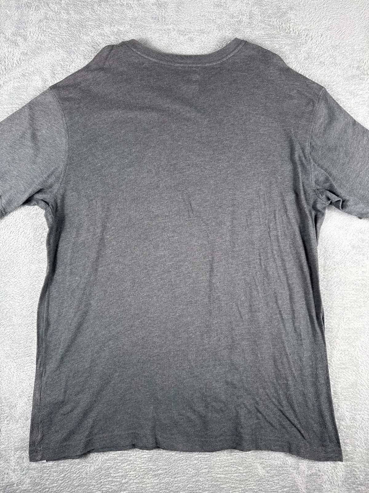 Carhartt Relaxed Fit Grey T-Shirt with Yellow Logo Print - L