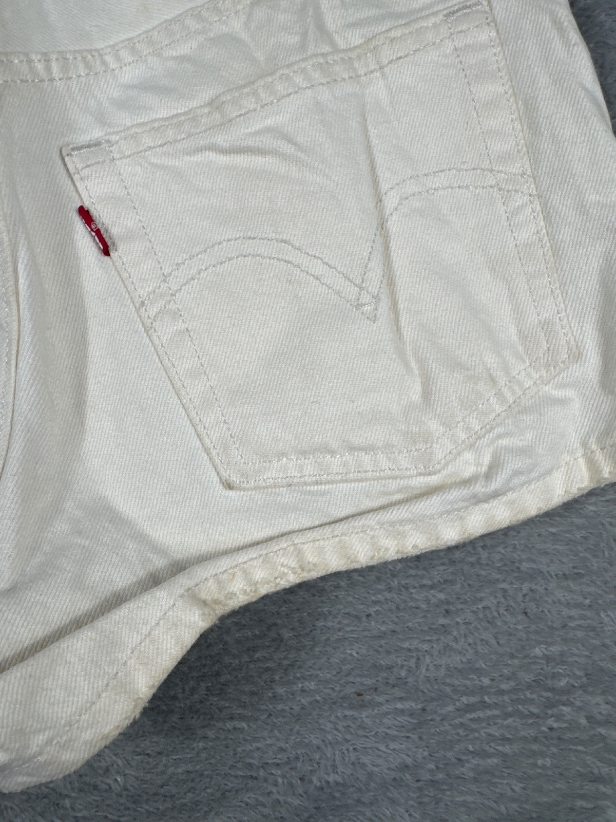 Levi's 501 White Denim Shorts W24