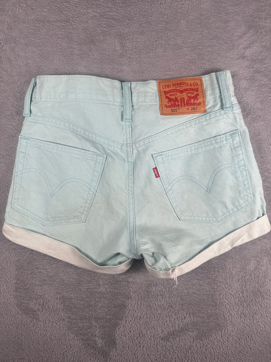 Levi's 501 Light Blue Denim Shorts W26