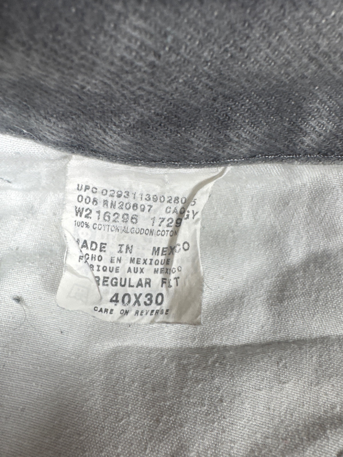 Dickies Grey Regular Fit Cotton Jeans 40x30