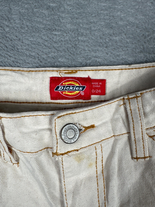 Dickies Women’s Beige Denim Carpenter Shorts W24
