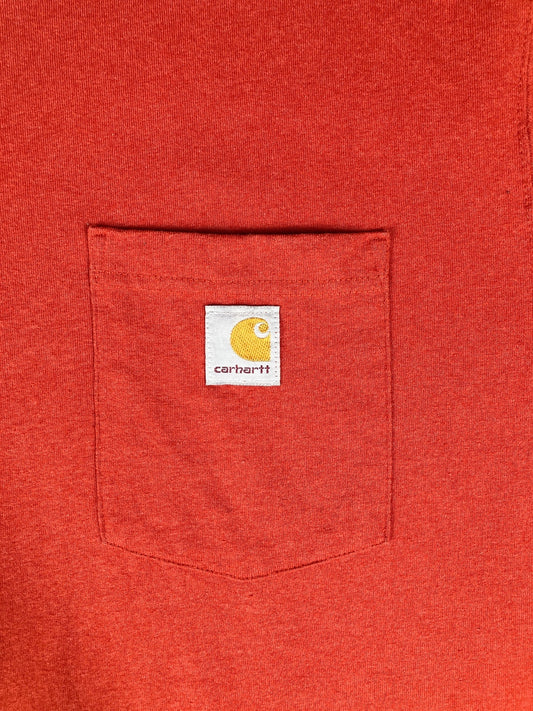 Carhartt Loose Fit Red Pocket Vintage T-Shirt Size L