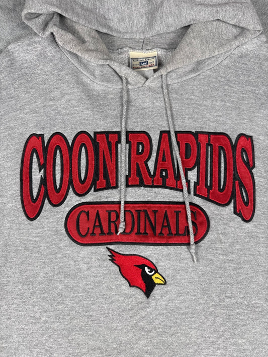 Lee Heavyweight Grey Coon Rapids Cardinals Hoodie - Large