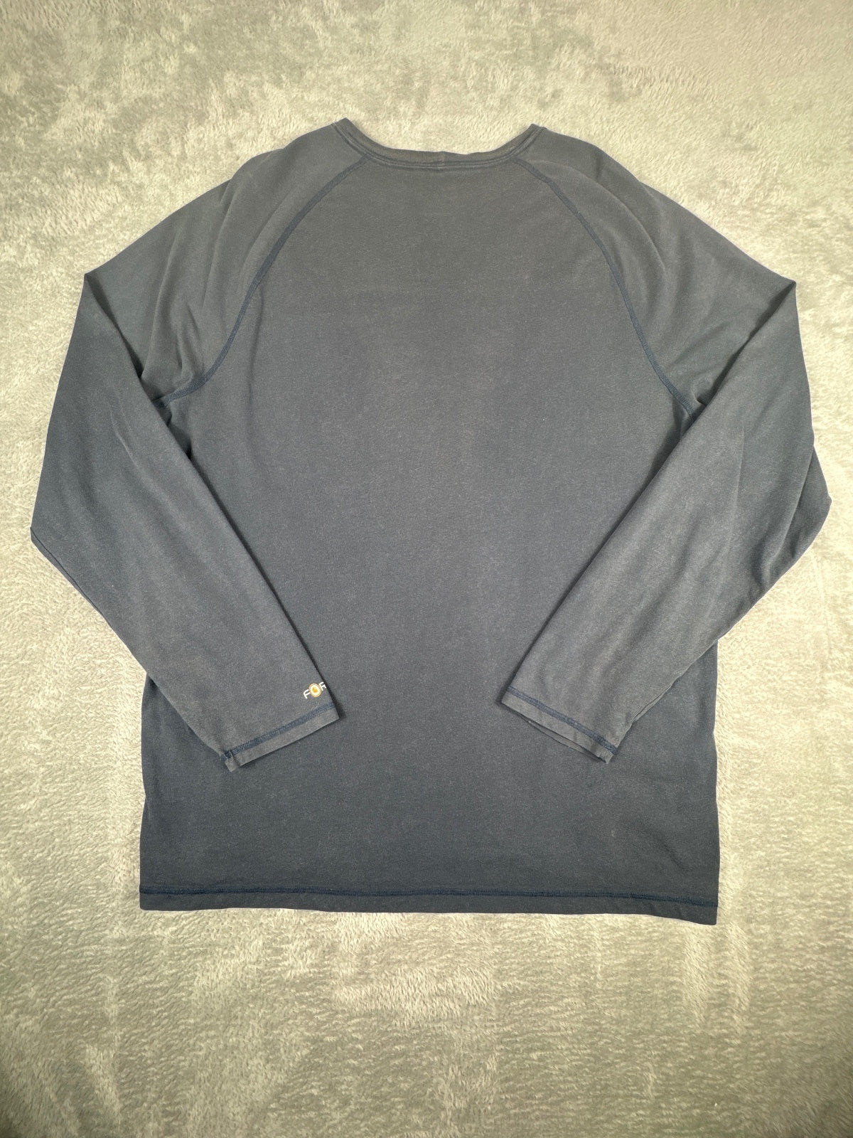 Carhartt Relaxed Fit Long Sleeve Navy T-Shirt Size XL