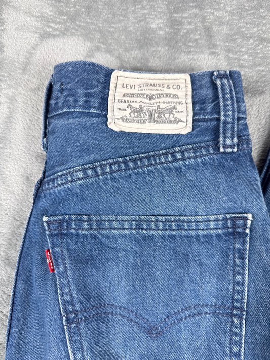 Rare Levi's 70s High Slim Straight Blue Denim Jeans Size 25