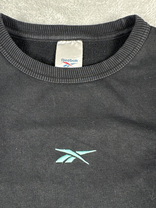Reebok Black and Turquoise Sweatshirt Size M