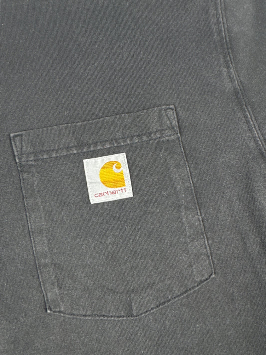 Carhartt Men's Loose Fit Long Sleeve Black T-Shirt Size M