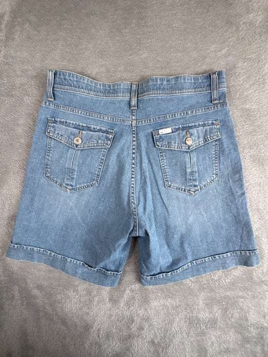 Lee Comfort Waistband Light Blue Denim Shorts UK 12