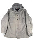 Retro Vintage Dickies Men's Hooded Jacket in Grey, Size XL