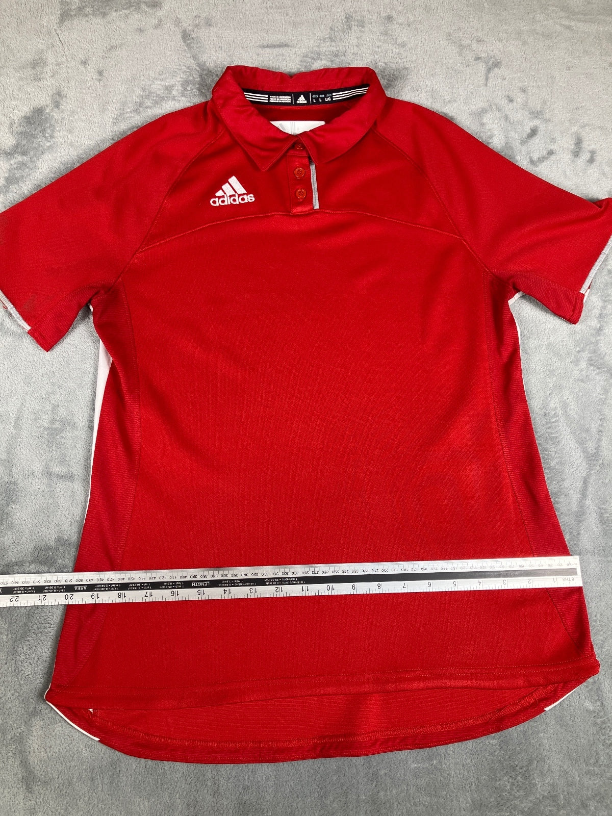 Adidas Red Polo Shirt Size Large