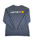Carhartt Original Fit Long Sleeve Navy T-Shirt Size M