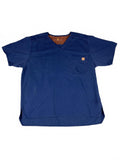 Carhartt Navy Blue V-Neck Work Shirt Large