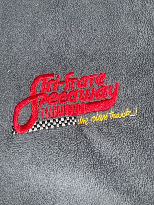 Starter Tri-State Speedway Grey Fleece Jacket Size XL