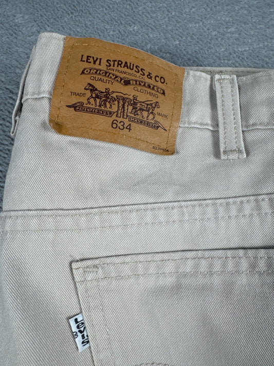 Levi's 634 Beige Straight Leg Jeans W38 L34