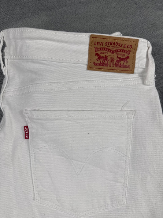 Levi's Mid Rise Skinny White Jeans W33 L30