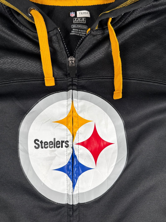 NFL Pittsburgh Steelers Black TX3 Warm Hoodie Jacket 2XL
