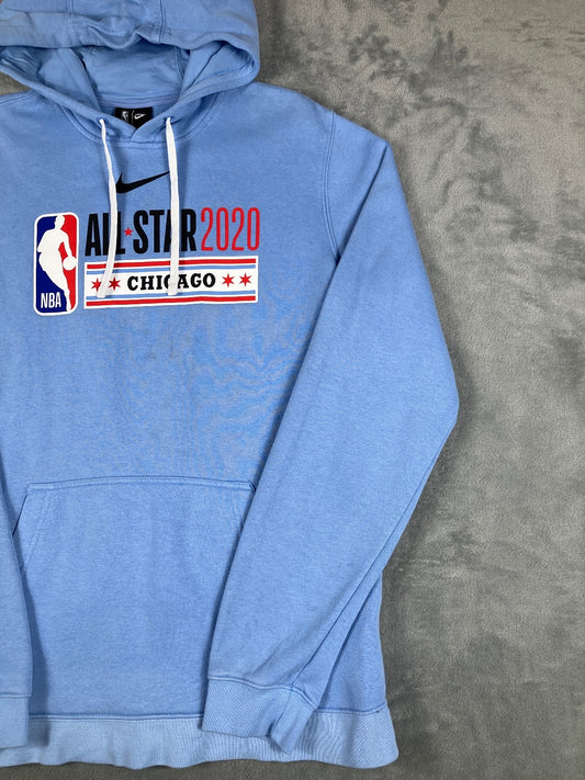 Nike NBA All-Star 2020 Chicago Light Blue Hoodie Size Medium