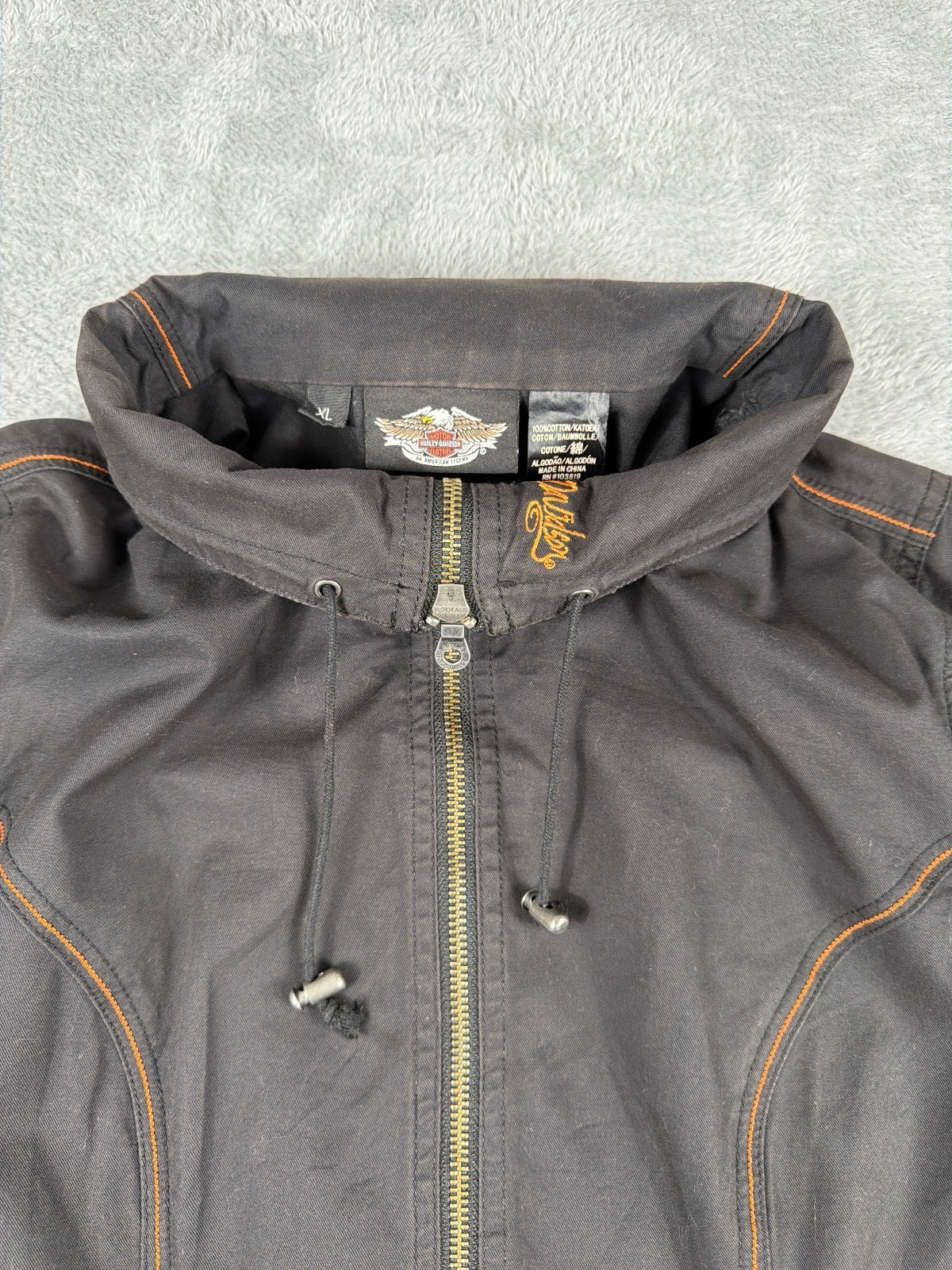 Harley-Davidson Black Cotton Jacket Size XL