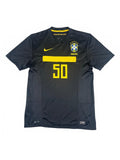 Nike Brazil Football Jersey Black Yellow 50 Dri-Fit - Medium