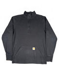 Carhartt Relaxed Fit Black Half-Zip Pullover Sweatshirt S