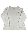 Carhartt Long Sleeve Pocket T-Shirt Light Grey Size 2XL