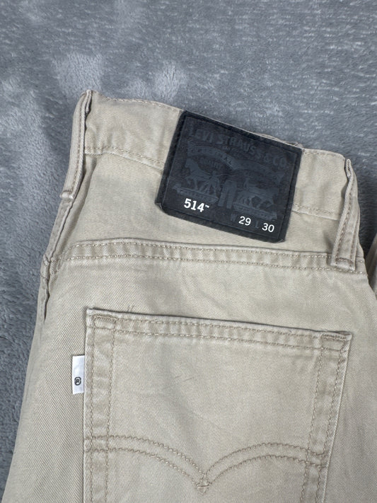 Levi's 514 Beige Straight Fit Jeans 29x30