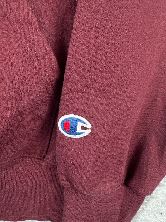 Champion Harvard Burgundy Hoodie Sweatshirt Size S
