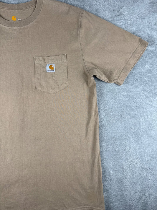 Carhartt Original Fit Tall Large Brown Pocket T-Shirt Large