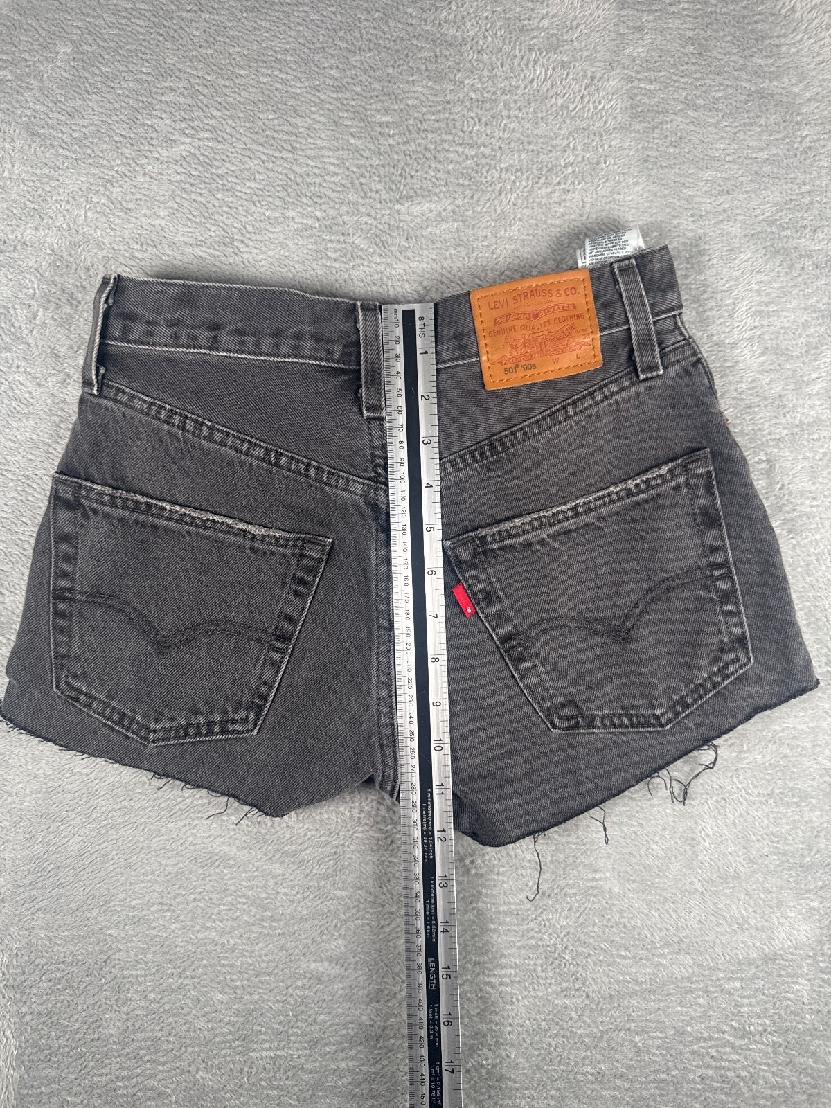 Levi's Premium 501 90s Black Denim Shorts W24