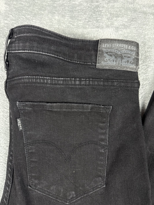 Levi's 720 High Rise Super Skinny Black Jeans Size 34