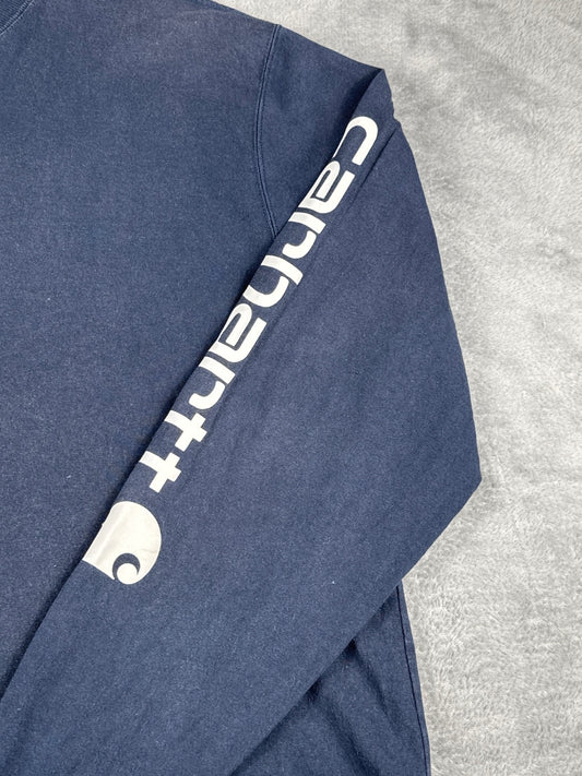 Carhartt Loose Fit Long Sleeve T-Shirt Navy Size L