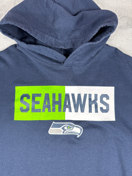 NFL Team Apparel Seattle Seahawks Navy Blue Hoodie - L