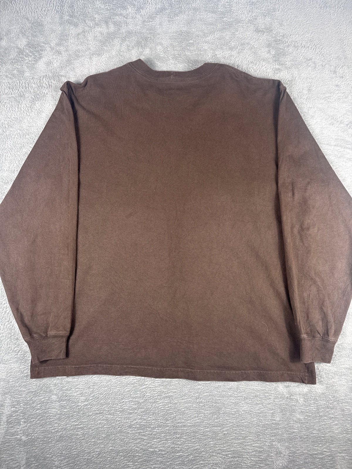 Vintage Carhartt Brown Long Sleeve Logo T-Shirt - Large