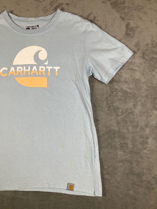 Carhartt Loose Fit Vintage Light Blue T-Shirt Size Small