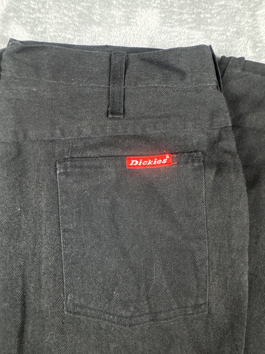 Dickies Black Work Pants with Straight Leg - Approx W32